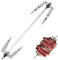 LIOOBO Asador Asador Brocheta De Freidora Brochetas De Carne Asador Giratorio De Brochetas Exterior Varilla De Asador Parrilla De Carbón Tenedor para Asar Carne Acero Inoxidable Silver