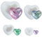 GIDWRIY 4 Pezzi Stampi In Silicone Forma Di Cuore per Resina Epossidica,Stampo Cuore per Gesso,Stampi per Candele Fai Da Te,Stampo per Sapone In Silicone,Stampis 3d Heart per Gioielli, Decorazioni