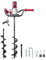 Voilamart Auger Post Hole Digger, 1500W Electric Earth Auger with Diameter 6 inch Auger Bit Depth up to 700mm, 200rpm Fence Post Auger for Tree Planting, Poles and Shrubs Drilling