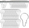 Huybaa Lot de 42 Anneaux de Rideau de Douche, Anneaux de Crochet, Crochet Rideau Antirouille Coulissant pour Salle de Bain,Chambre à Coucher