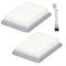 Besttoolifes Replacement Filter Element Set for Bosch UniversalVac 18 Cordless Vacuum Including Cleaning Brush Flat Pleated Design White Filter Pack(2 PACK)