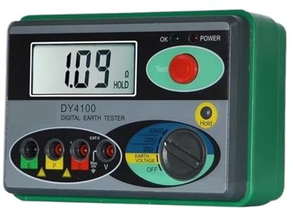 Digitaler Isolationswiderstandstester 0-2000 Ohm Genauigkeit LCD-Erdungswiderstandsmessgerät Megohmmeter Spannungsmultimeter DY4100 Einfach Zu Bedienen