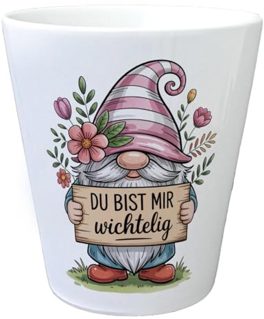 speecheese Blumentopf Du bist Mir wichtelig Pflanzentopf mit Spruch | lustiger für Pflanzenfreunde und Wichtelfans Gartenliebhaber