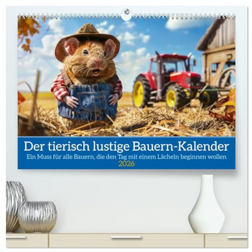 Der tierisch lustige Bauern-Kalender (hochwertiger Premium Wandkalender 2026 DIN A2 quer), Kunstdruck in Hochglanz: Ein Muss für alle Bauern, die den ... Lächeln beginnen wollen (CALVENDO Tiere)