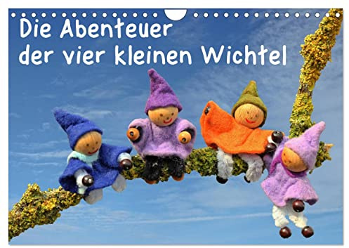 Die Abenteuer der vier kleinen Wichtel (Wandkalender 2026 DIN A4 quer), CALVENDO Monatskalender: Vier kleine Wichtel sind das ganze Jahr über unterwegs und erleben einige Abenteuer. (CALVENDO Spass)