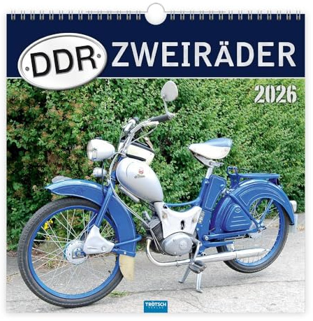 Trötsch Technikkalender DDR-Zweiräder 2026: Wandkalender Technikkalender