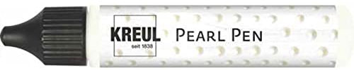 KREUL 92321 - Pearl Pen weiß 29 ml, Effektfarbe auf Wasserbasis für den Perlen-Look, dekorative Verzierungen auf Papier, Pappe und Textilien