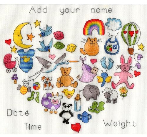 Bothy Threads Baby Heart Counted Cross Stitch Kit