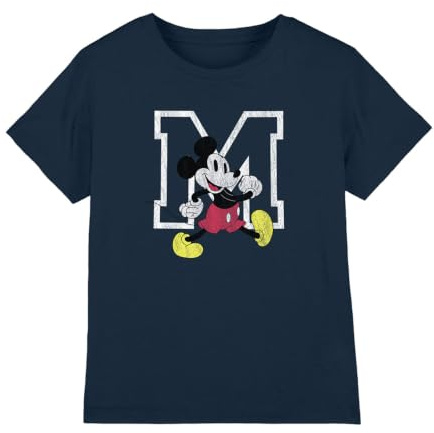 Mickey Mouse Boy's Mickey Mouse Classic Walk Unisex Kids T Shirt T-Shirt (Pack of 1)