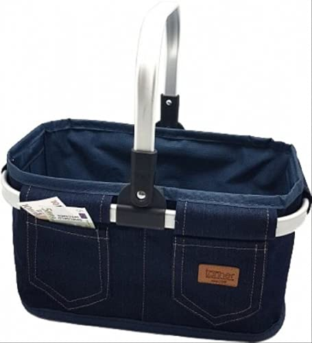 tanner DER KLEINE KAUFMANN TANNER Deco - Moderner Tragekorb, Jeans, Zubehör für Kaufmannsladen, Spielzeug für Kinder, 4095.1