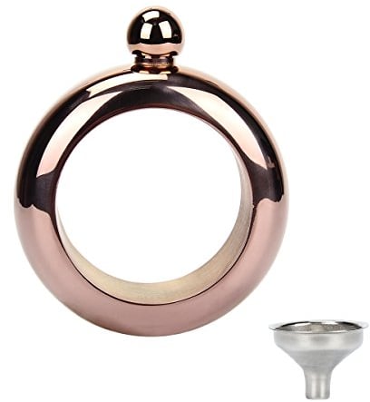 Kitchnexus Flasque de Vin et Boisson Alcool de Bracelet en Acier Inoxydable Hip Flask Portable pour Bar et Soirée à l'Intérieure