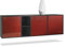 Vladon Kommode Cuba, Made in Germany, Schwarz matt/Bordeaux Hochglanz - Modernes Sideboard für Ihr Wohnbereich - (BxHxT) 182x53x35 cm