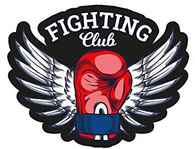 1 x Aufkleber Boxing Sticker Fighting Club Boxhandschuh Engel Flügel WBC Logo
