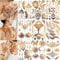 COKTAK 12 Feuilles GéméTrie Triangle Montagne Temporaire Tatouage Autocollant Couverture Femmes Corps Bras Art Dessin éTanche Faux Mer Noire Armure ForêT Tatouages Papier Temporary Tattoos