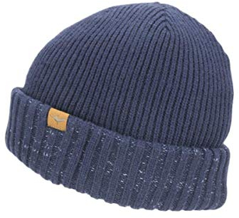 SealSkinz Unisex wasserdichte Rollmützenmütze für Kaltes Wetter – Blau, L/XL, Navy
