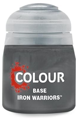 Games Workshop Citadel Iron Warrior Base Paint Pot, Black Age 8+