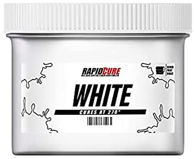 Rapid Cure® Tinta de serigrafía blanca (galón - 128 onzas) - Tinta plastisol para tela de serigrafía - Baja temperatura. Curado Plastisol por Screen Print Direct® - Tinta plastisol blanca para
