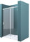 Mai & Mai Duschtür Nischentür dusche Duschabtrennung Duschkabine Schiebetür 8mm ESG in Klarglas mit NANO 4-Punktbefestigung BxH: 120x195cm Teramo04-2
