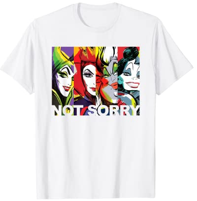 Disney Villains Female Baddies Not Sorry T-Shirt