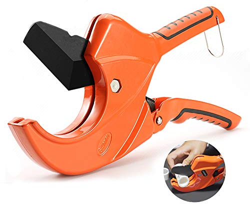 AIRAJ Tagliatubi in Plastica,Tagliatubi in PVC,Tagliatubi Tipo a Cricchetto,Tagliare Diametro Esterno 64mm PEX,PPR,PVC,Alluminio-plastica,per Elettricisti e Strumenti di lavorazione del legno