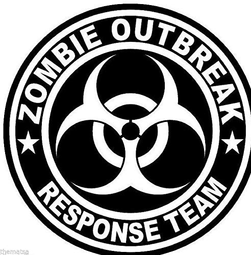 Sticker-Designs 10cm! Klebe-Folie Wetterfest Made-IN-Germany Zombie Outbreak Response Team UV&Waschanlagenfest Auto-Aufkleber Profi-Qualität! F1584