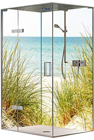 Original FLYERANDPRINT - SHOWER-PLATE, Alu-Dipond, OHNE FUGEN, Fliesenersatz, Duschrückwand, Wunschmaß, Dusche, Bad, Wandverkleidung, Wandverkleidung, DS-17-61 (Set mit 2 platten, 80 x 200 cm)
