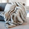 La Imitación Zorro Manta de Tiro de Piel Sintética Para Sofá Sofá Cama de Lujo Imitación Fox Manta Piel de Imitación de Manta PV Colcha Plumas Cama Pie Invierno Manta Del Tiro-180X150 cm