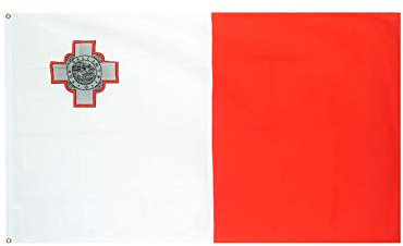 Stormflag Malta Flagges (90cmx150cm) Polyester Pongee 90g mit Ösen mit Doppelnadel genäht.