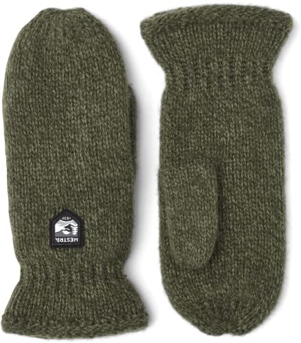 HESTRA Basic Wool Mitt Olivegrün - 8