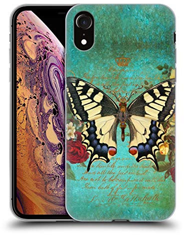 Head Case Designs Offizielle JENA DellaGrottaglia Schmetterling Garten Insekten Gel Handyhülle Hülle [Militärischer Schutzgrad] Kompatibel mit Apple iPhone XR