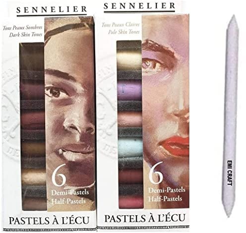 Sennelier set of 12 half soft pastels PORTRAIT