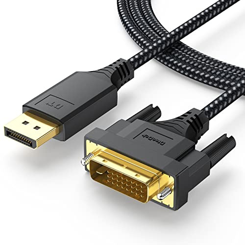 DisplayPort to DVI Cable, 6ft Display Port to DVI Cord Braided, 1080P@60Hz