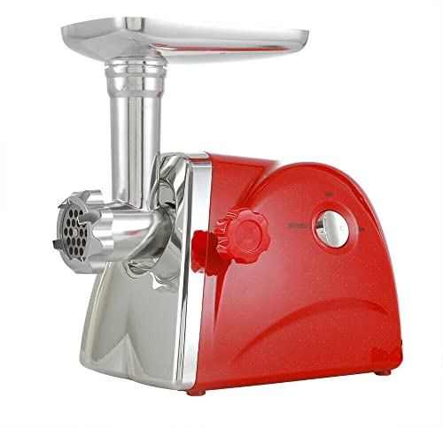 SHZICMY Elektrischer Fleischwolf Wurstmaschine Edelstahl 3-in-1Multi Fleischwolf Wurstfüller Küchenmaschine mit Stopfer, Einfüllhilfe 800W