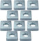 AERZETIX - C49556 - Satz von 10 Vierkantmuttern M3 flach niedrige profil 6.0x2.0mm gewinde metrisch weiblich innengewinde - aus kohlenstoffstahl