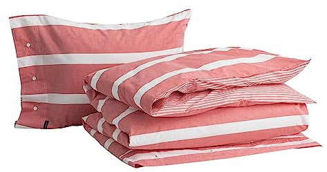 GANT Oxford Stripe Bettdeckenbezug einzeln 155x220cm Farbe Bright RED