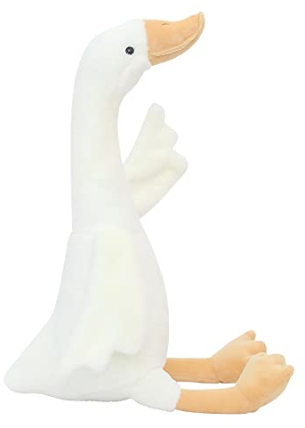 Sharplace Gans Plüschtier Entenpuppe Weiche Kuscheltier Gans Stofftier Niedliches Schlafkissen Kissen - Geschenk für Kinder, Weiß, 40cm