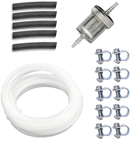 Wooauto Heizungs Kraftstoffleitungssatz,Kraftstoffleitung Benzinfilter Benzinschlauch Ersatz 500cm Kraftstoffleitung + Gummimanschetten + Klemme + Benzin-Kraftstofffilter,1 Satz
