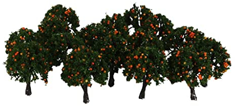 misppro Lot 20 Orange Fruits Tree Model Train Farm Orchard Diorama Scenery Z 1/300