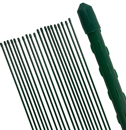 Gravidus Pflanzstäbe Pflanzstab Rankenhilfe Stahl mit Kunststoff Ummantelung Größe120 cm (20 Stück)