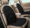 Auto Accessori Lupex - Coppia di schienali universali anteriori con coprivolante e 2 copri cintura, colore nero tessuto poliestere, per sedili auto, furgone, con 92 sfere massaggianti