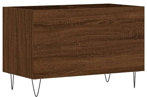 vidaXL Mobile Porta Dischi Rovere Marrone 74,5x38x48 Legno Multistrato