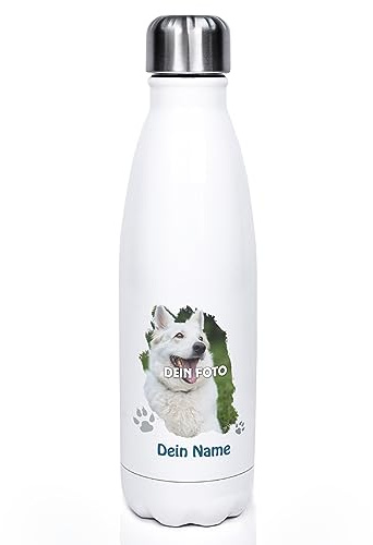 GRAZDesign Thermosflasche Hund mit Foto, Fotoflasche mit eigenem Bild, Fotogeschenke Geschenk für Hundebesitzer, Kaffeebecher Hundemama & Hundepapa, Edelstahl 500ml