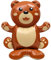 Folienballons * SÜSSE TIERE * als Deko für Geburtstag und Party | Stehende Luftballons, 37-47cm groß | Safari Dschungel Bauernhof Kinder Kindergeburtstag Partydeko Ballons, Edition: Teddybär