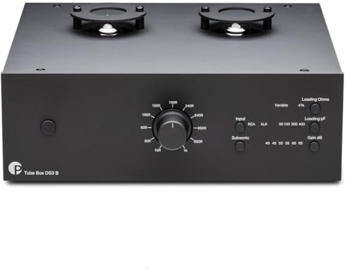 Pro-Ject Tube Box DS3 B Dual-Mono True Balanced Röhren-Phono-Vorverstärker (Schwarz)