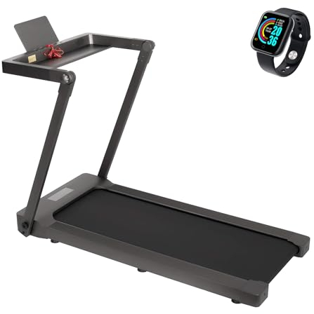 ALLINLIFE Cinta de Correr Plegable,Cinta de Andar Eléctrica,Cinta de Caminar con Pantalla LED y Rastreador de Ejercicios Pulsómetro,Conexión Bluetooth,1-12 km/h,Cinta de Correr Silenciosa para Hogar