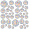 HyzaPhix Window Clings Anti-Collision Suncatcher Sticker Stained Glass Window Film Rainbow Glass Decals Stickers for Home Decoration to Save Birds from Window Collisions (Round)