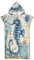 Rowjoy Strandtuch Poncho, Ozean Tier Drucken Surf Poncho, Blau Unterwasser Welt Strandtuch mit Kapuze, Handtuch Poncho Schnell Trocknender Badeponcho für Erwachsene (Seahorse-75x110cm)