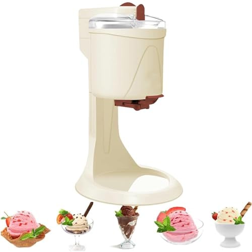 RayGenius Soft Serve Ice Cream Machine, Home DIY Kitchen Automatic Mini Fruit Soft Serve Ice Cream Machine, Yogurt Mr Whippy Ice Cream Makers for Home DIY Kitchen