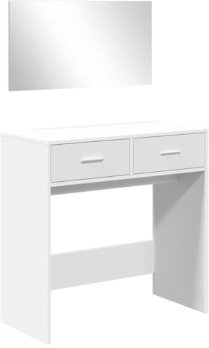 vidaXL Schminktisch mit Spiegel Weiß 80x39x80 cm