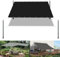 Brise Vue Tissu D'ombrage 3 x 3.2 m UV Protection avec Oeillets Tissu Polyester Multi Couleur et Taille Voile d'ombrage La Couverture VéGéTale Serre Pergola, Noir